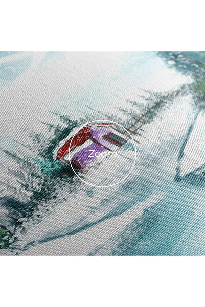 Arthub Canvas Painting, Bedroom And Living Room, Landscapes, Purple House Winter