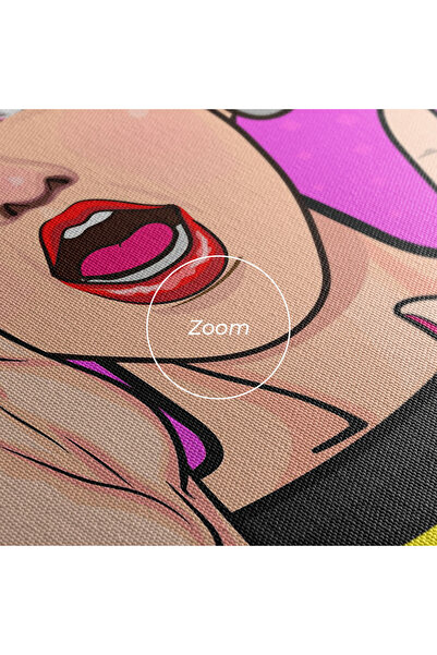 Arthub Canvas Painting, Bedroom And Living Room, Modern, Surprised Pop Woman