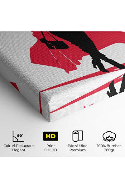 Arthub Canvas Painting, Bedroom And Living Room, Women, Pink Outfit Woman