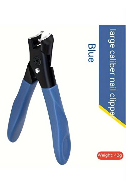 Generic 1-Pack Wide Cut Thick Toenail Clippers - Stainless Steel, with Pins, for Thick Nails (Blue)