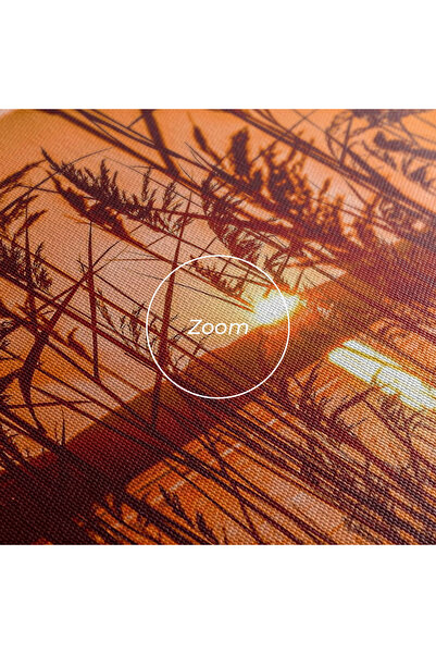 Arthub Canvas Painting, Bedroom And Living Room, Landscapes, Red Sunset Lake