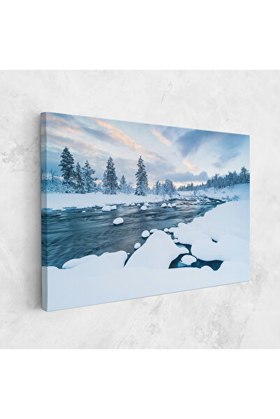 Arthub Canvas Painting, Bedroom And Living Room, Landscapes, Winter River