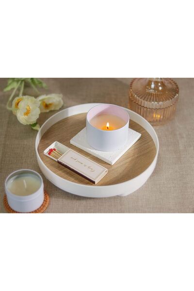 Generic Aroparc White Candle Tins 8 oz, 24 Pack, Straight-Sided Large Containers - White