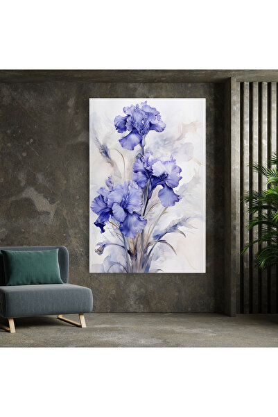 Arthub Canvas Painting, Bedroom And Living Room, Flowers, Purple Iris Painting