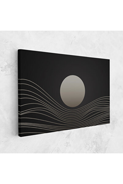 Arthub Canvas Painting, Bedroom And Living Room, Abstract, Grey Moon