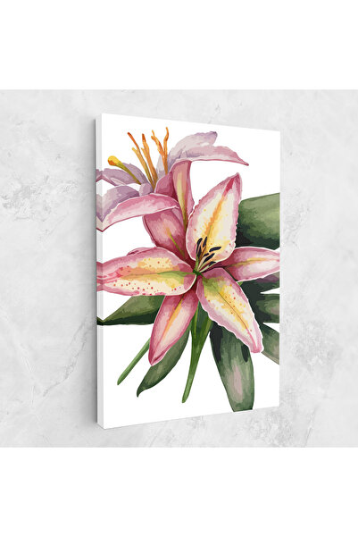 Arthub Canvas Painting, Bedroom And Living Room, Flowers, Lily Pretty Pink