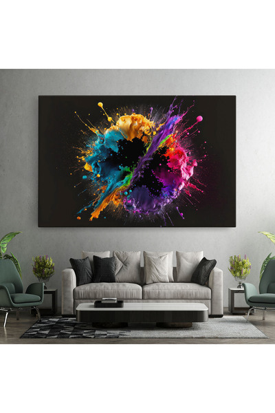 Arthub Canvas Painting, Bedroom And Living Room, Abstract, Oily Splash Explosion
