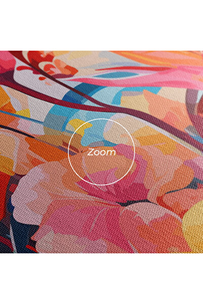 Arthub Canvas Painting, Bedroom And Living Room, Modern, Orange Art Flower