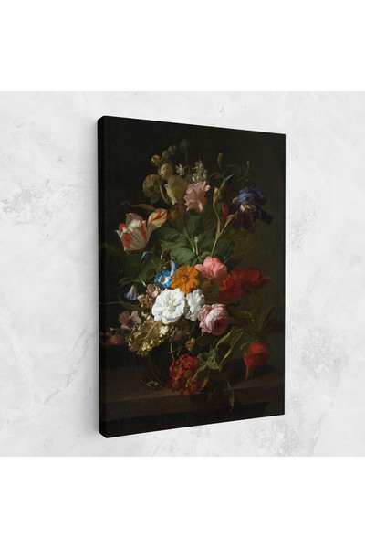 Arthub Tablou Canvas, Dormitor Si Living, Flori, Dark Flowers Bouquet