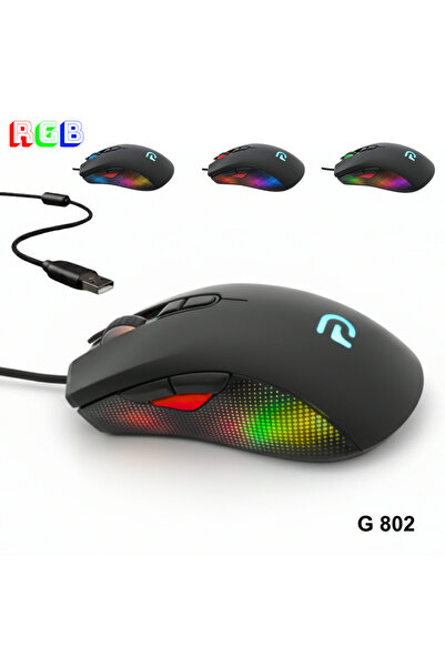 VOREX Trio - G802 Siyah RGB Gaming Mouse | Kablolu Oyuncu Faresi