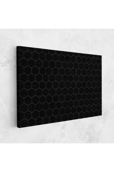 Arthub Tablou Canvas, Dormitor Si Living, Abstracte, Black Hexagon