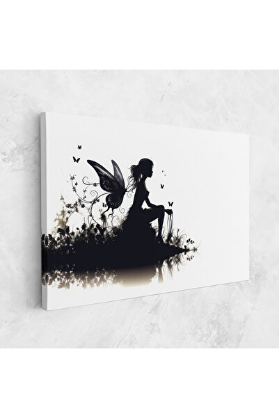 Arthub Canvas Painting, Bedroom And Living Room, Women, Butterfly Woman Silhouette