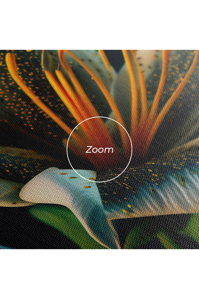 Arthub Canvas Painting, Bedroom And Living Room, Flowers, Blue Grey Lily