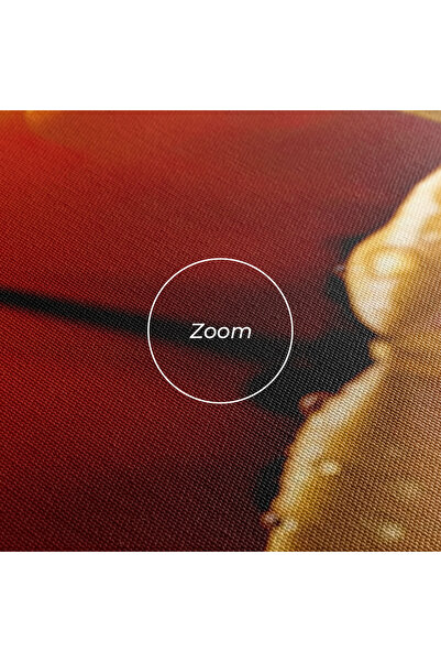 Arthub Canvas Painting, Bedroom And Living Room, Flowers, Orange Tulip Water Drops