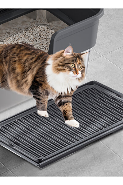 KidLe Stainless Steel Cat Litter Box Metal Litter Pan Tray with High Wall Sides