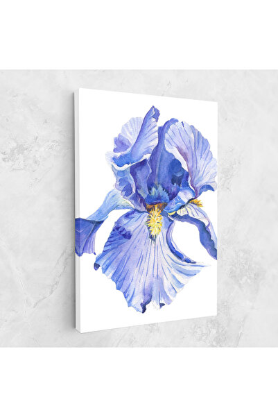 Arthub Canvas Painting, Bedroom And Living Room, Flowers, Purple Iris On White
