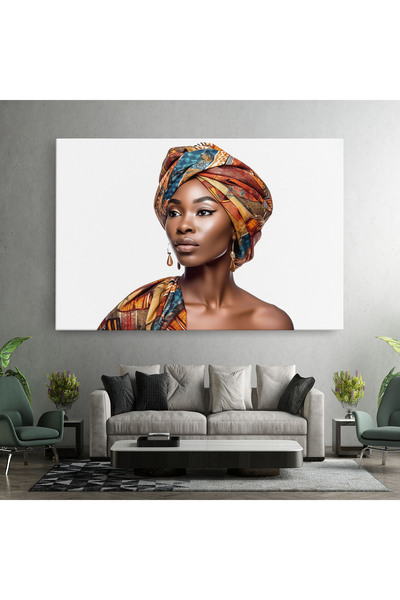 Arthub Tablou Canvas, Dormitor Si Living, Femei, African Woman Turban