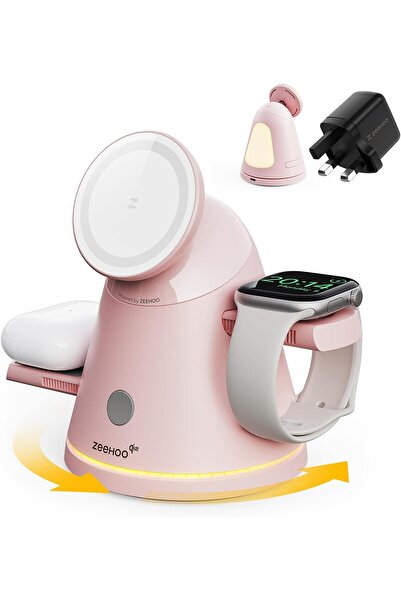 ZEEHOO Qi2 15W Fast Wireless Charger with Night Light