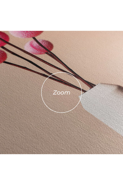 Arthub Canvas Painting, Bedroom And Living Room, Flowers, Pink Circle Vase