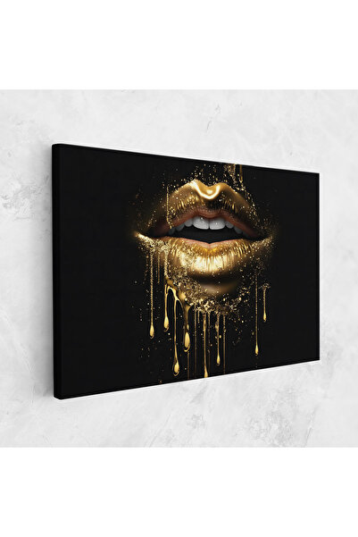 Arthub Tablou Canvas, Dormitor Si Living, Femei, Golden Luxury Lips