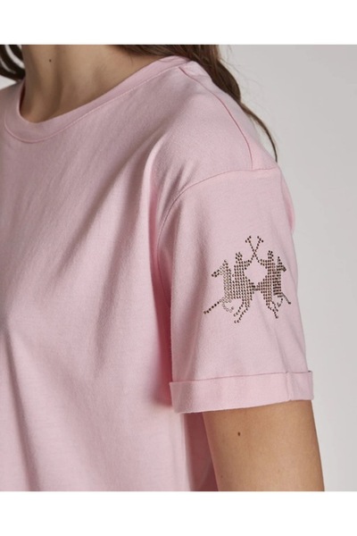 La Martina Tricou, roz, L INTL, 100% bumbac, croială regulată