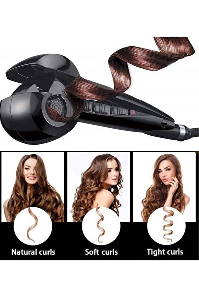Beauenty Steam Hair Curler - Shiny Black, Ionic Steam, Digital Temp Control