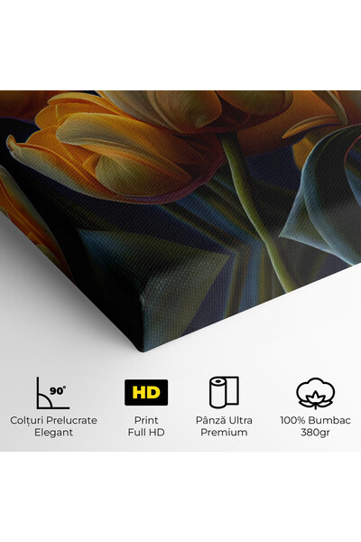 Arthub Canvas Painting, Bedroom And Living Room, Flowers, Pretty Yellow Tulips