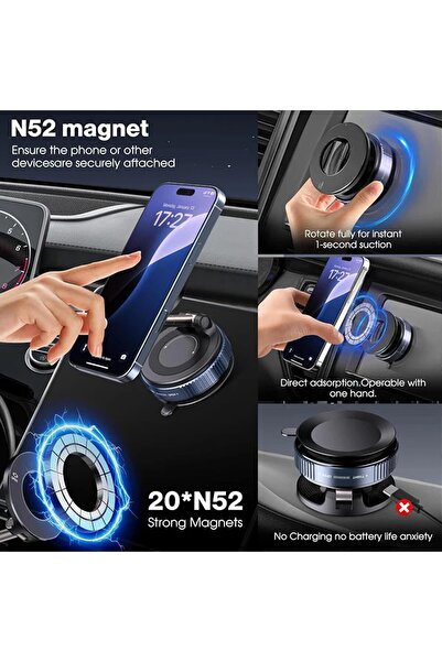 Generic 2025 New Upgraded Shopellox Phone Mount - 360° Foldable Magnetic Retractable Car Holder