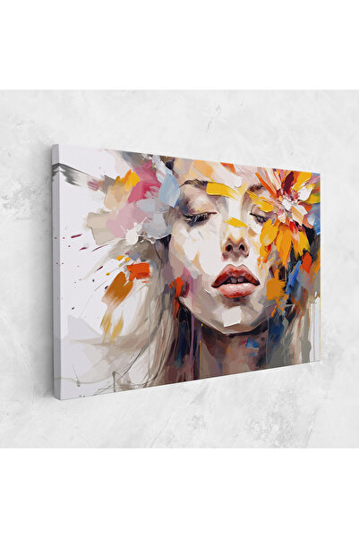 Arthub Tablou Canvas, Dormitor Si Living, Femei, Oil Flower Portrait