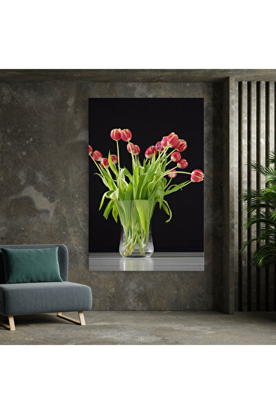 Arthub Canvas Painting, Bedroom And Living Room, Flowers, Tiny Tulips Vases
