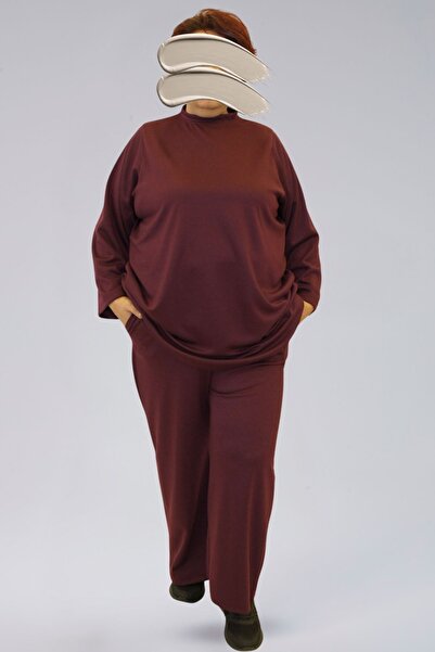 MİNUSA DESİGN Seasonal Tracksuit Set - Ecrin Fabric Large Size Tracksuit Set