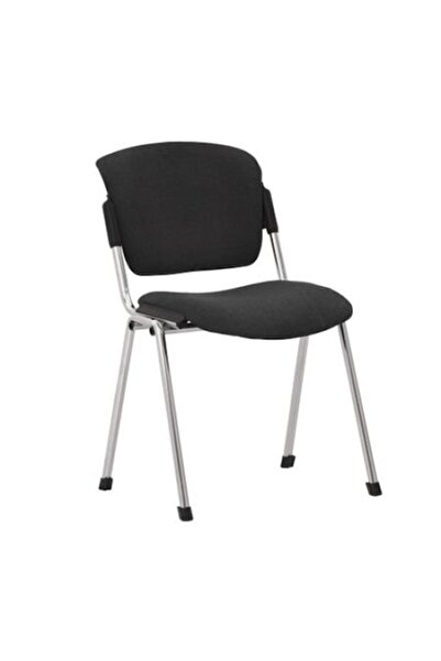 Ergonica VANNI Chrome visitor chair, dark gray Cagliari fabric