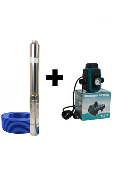DDT Промоционален пакет Потопяема помпа за дълбоки кладенци 4SDM3-7 + интелиг...