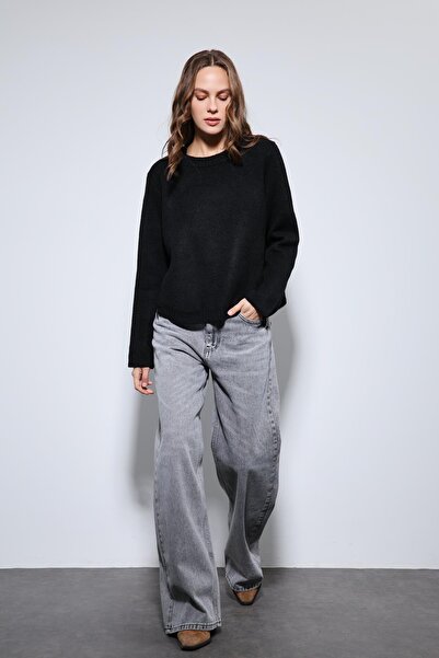 Antioch Black Button Detailed Knitwear Sweater