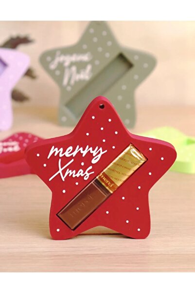 SS 3D MODELLEME Yılbaşı Hediye Çikolata Standı, Yıldız Figürlü Merry Xmas Mer...