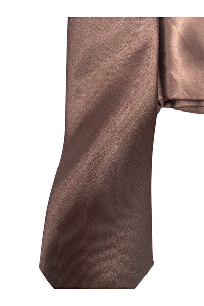 Ebrar Çeyiz Copper color tie and handkerchief