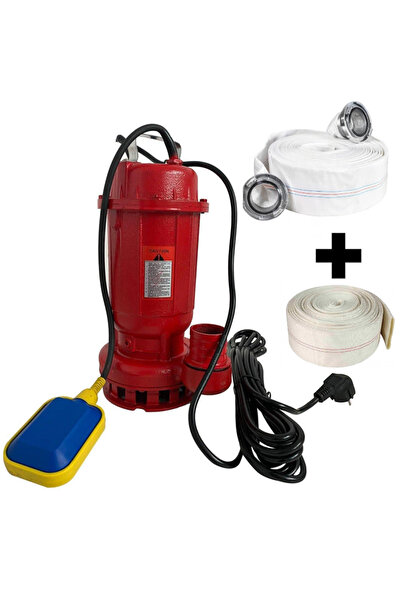 DDT Pachet promoțional pompă de apă murdară din fontă roșie WQD10 cu plutitor...