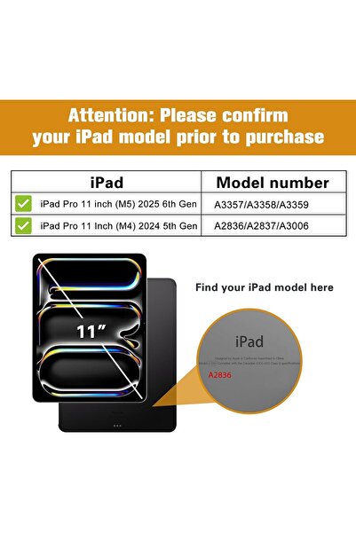 PROCASE Smart Case for iPad Pro 11" (M5 2025 / M4 2024) with Pencil Holder - Melonpink