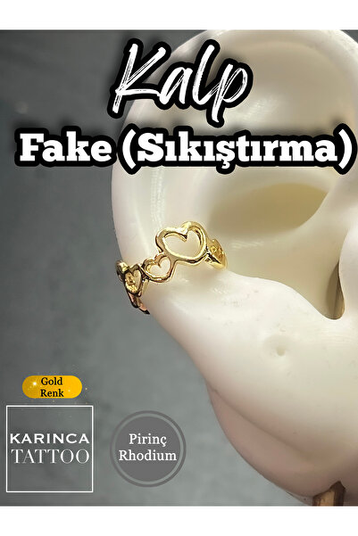 Karınca Piercing Kalp Fake Piercing Orbital Conch Sıkıştırma Piercing Kulak Küpe