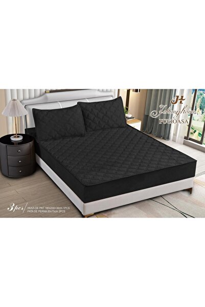 Inovius Husa matlasata tip topper din catifea, 180x200cm+2 fete de perna 50x70cm JJJ5047