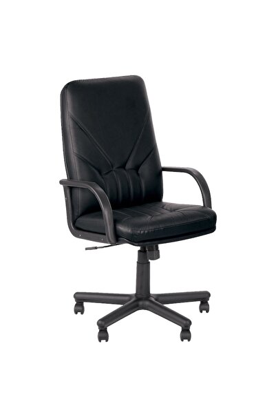 Ergonica MAVIS Executive Chair, Black Faux Leather