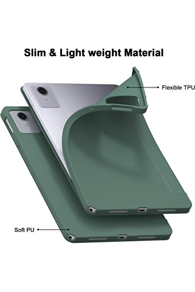 Vancle جراب ProCase Hard Shell الواقي لجهاز Lenovo Tab M11 مقاس 11 بوصة (TB330FU) - أخضر داكن