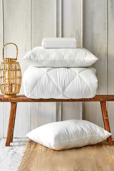 Karaca Home Cuvernă dublă Royal din microfibră 2 perne din silicon