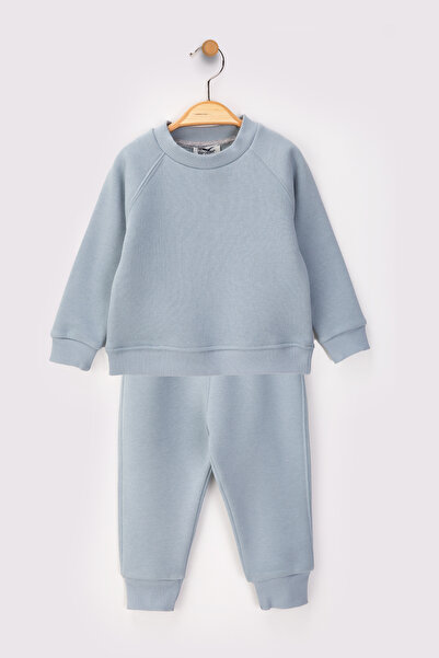 Verscon Girl Boy Child 3 Thread Ş Fleece-Lined Bottom Top Set 9 Months - 4 Years