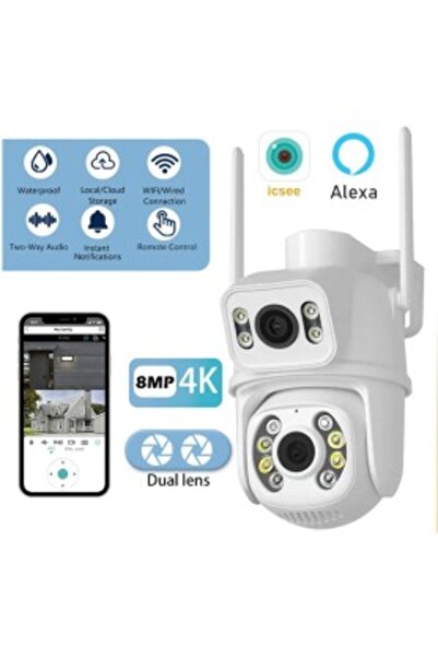 OEM Dual surveillance camera, IP, outdoor, infrared LEDs, Full HD, Micro SD, 360° rotation, human detec