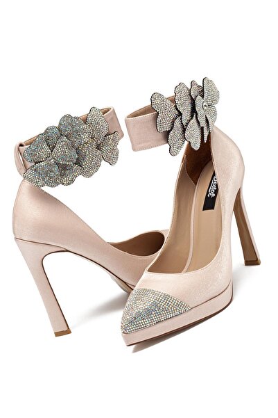 Dedos Women's Special Stone Ankle Strap High Heel Platform Shoes 6015