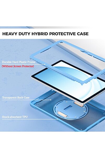 PROCASE Compatible for Galaxy Tab A9 Plus 11 Inch 2023 Heavy Duty Shockproof Rugged Case - Blue