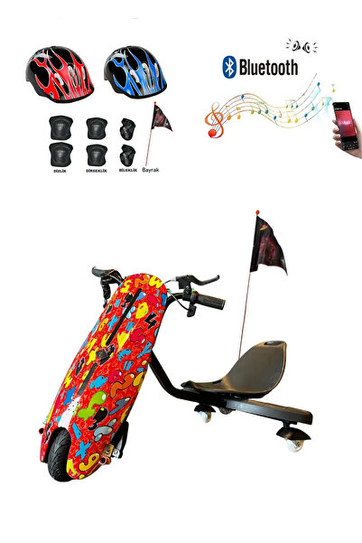 SMART STORE Citymate Drift Car Elektrikli Kaykay Bluetooth Dirift Kar Hoverboard Scooter + Koruma Ekipmanı D28