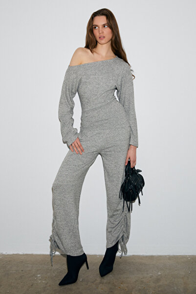 GRIMELANGE Kandias women's soft and stretchy textured functional drawstring gym leggings