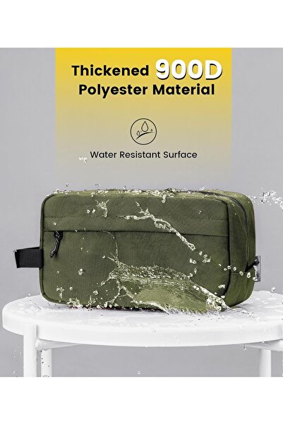 Vorspack Toiletry Bag Hanging Dopp Kit for Men Water Resistant Shaving Bag for Travel, Green, One Si